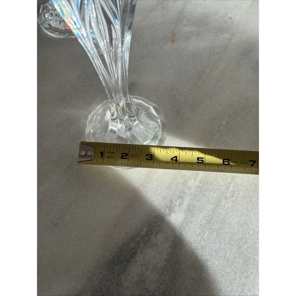 VTG 1999 FRENCH J. G. DURAND‎ Crystal GLASS CALLIOPE CANDLESTICKS Set Of 2 GW008